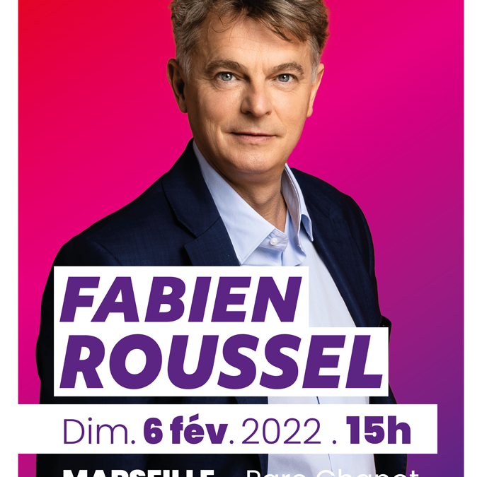 Élections présidentielles | MEETING de Fabien Roussel le Dimanche 6 février à 15 h à Marseille au Parc Chanot Métro rond point du Prado